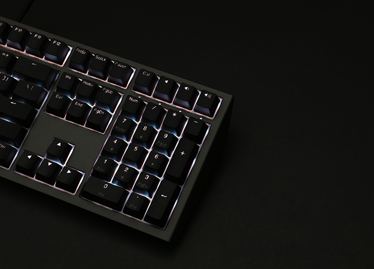 Keyboard Ducky Shine 7 Gunmetal RGB Cherry Blue switch tích hợp led thông báo cho các chức năng